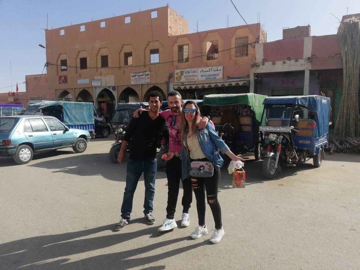 Youssef with happy travelers in Morocco
